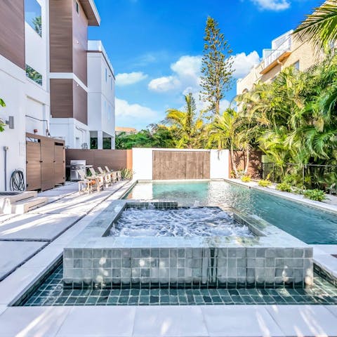 Embrace long soaks and blissful swims in the pool