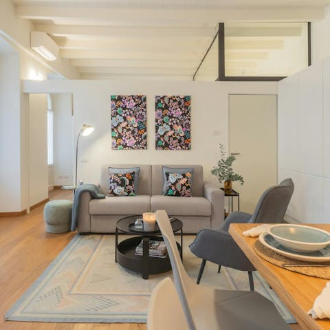 Have a glass of chilled Prosecco in the living room