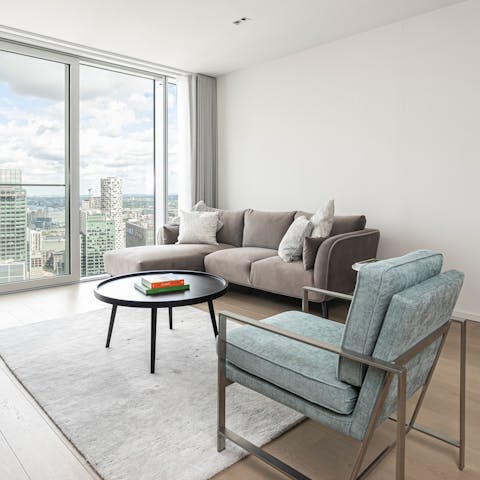 Make yourself at home in the bright living space