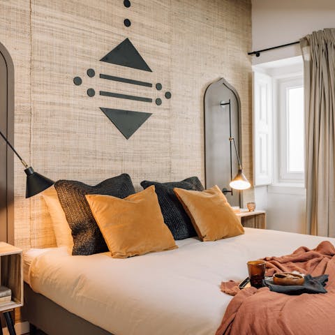 Wake up feeling refreshed in your Saharan-inspired bedroom