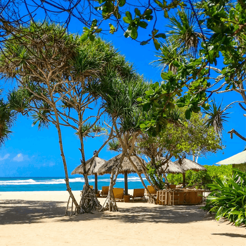 Visit nearby Batu Belig beach, famed for its sunsets