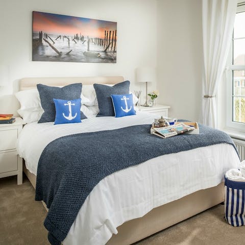Enjoy the home's nautical styling
