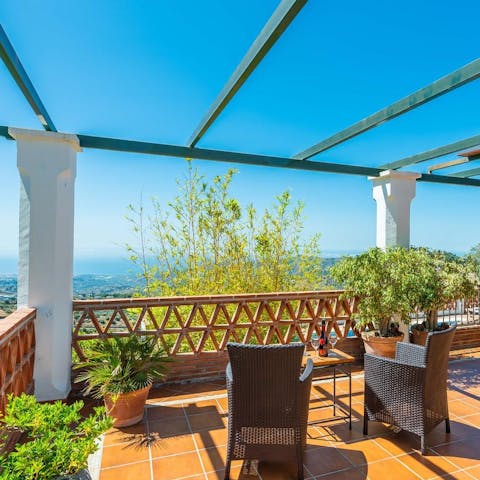 Make this the spot for morning coffees and evening sundowners