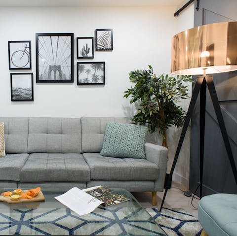 Put your feet up in the cosy lounge area