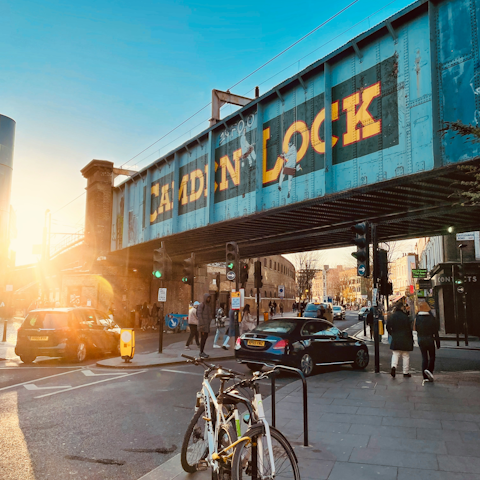 Walk twenty-five minutes to Camden Market