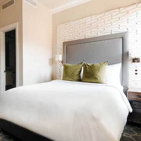 Sink into your sumptuous bed for some shut eye at the end of a busy day