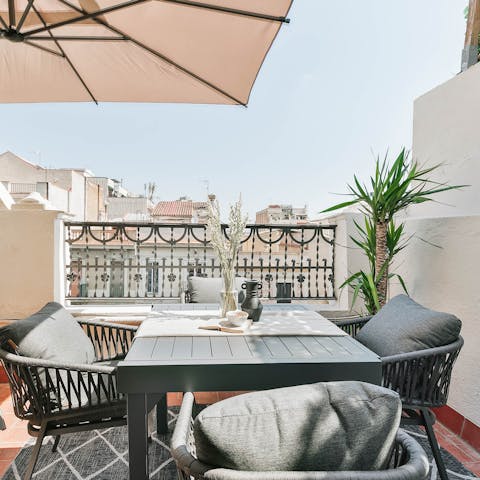 Mix up some sangria and enjoy an aperitif on the terrace