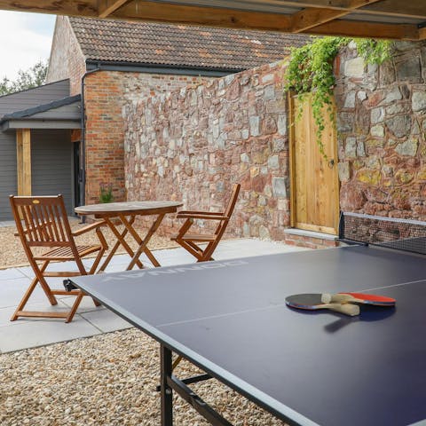 Play games or just relax in the private courtyard