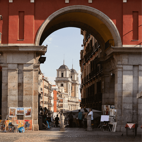 Explore central Madrid, just a thirty-minute metro ride away