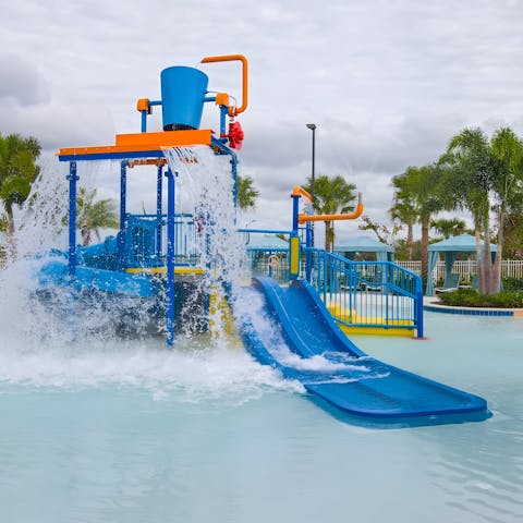 Make a splash in the resort's water playground
