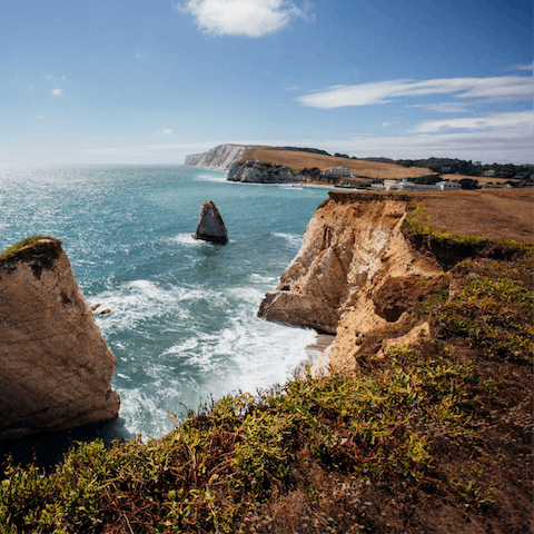 Stroll just over five minutes to walk the gorgeous coastal paths of Brook