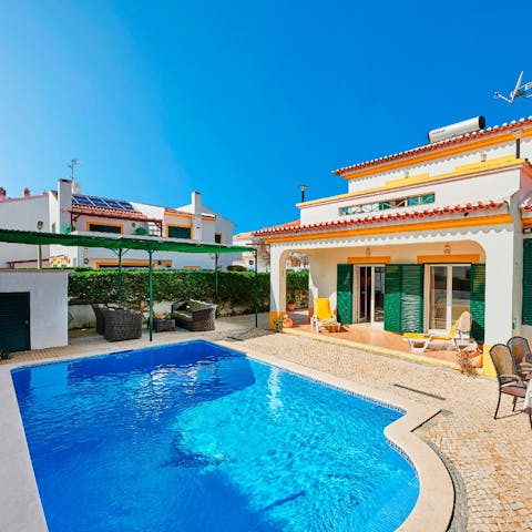 Make a morning swim in the private pool part of your daily routine