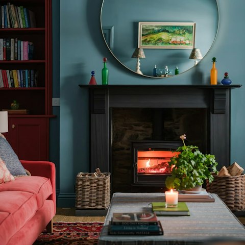 Warm up in front of the wood burner on a chilly evening