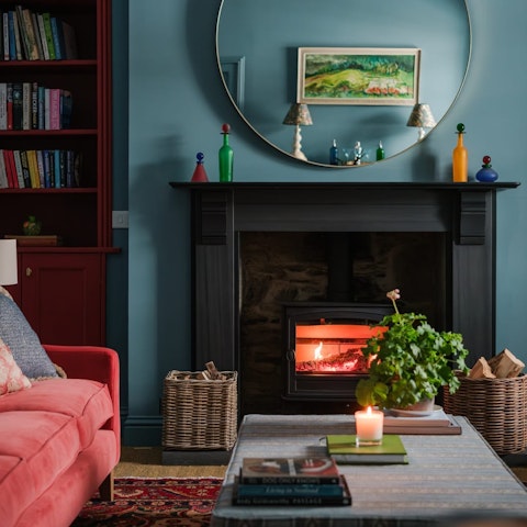 Warm up in front of the wood burner on a chilly evening