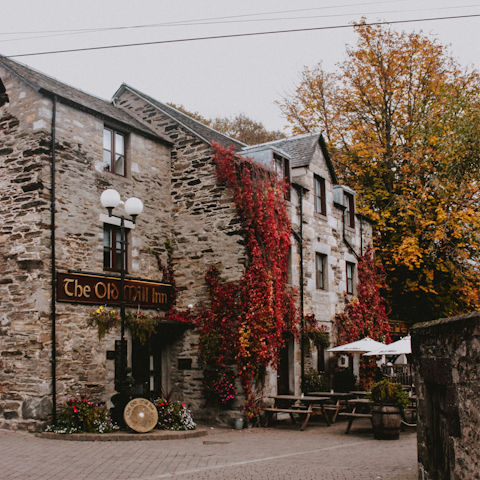 Visit the charming town of Pitlochry – a twelve-minute drive away