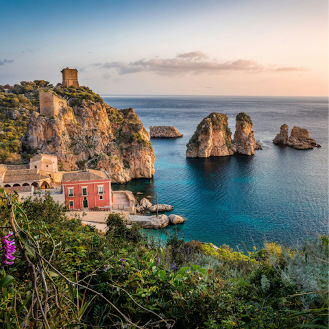 Stay near the picturesque coastal village of Scopello