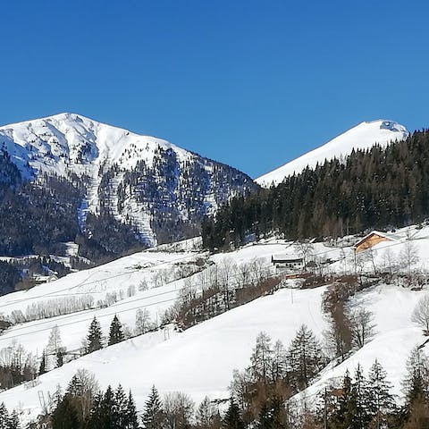 Hit the slopes at the Reinswald ski resort, just a seven-minute drive away