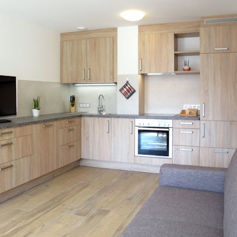 Try your hand at cooking like a local in your fully-equipped kitchen