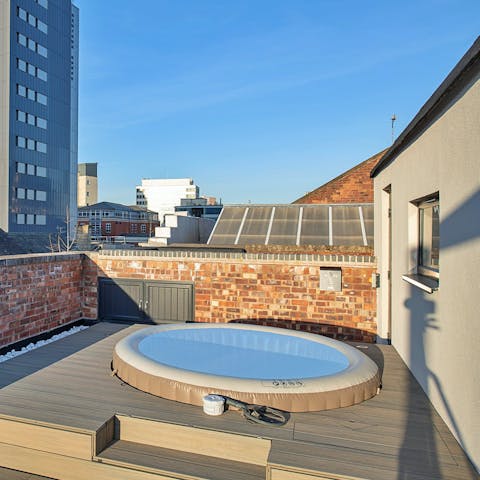 Come home to unwind in the hot tub at the end of a long day
