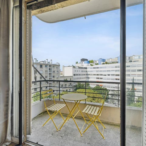Start your day with croissants and coffee on the private terrace