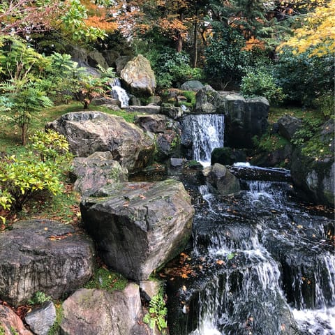 Enjoy a morning stroll around nearby Holland Park – it's a great spot for escaping the city
