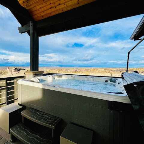 Treat your senes to long soaks in the hot tub