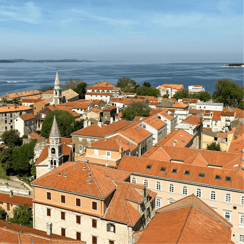 Visit the historic coastal city of Zadar – a 35-kilometre drive away