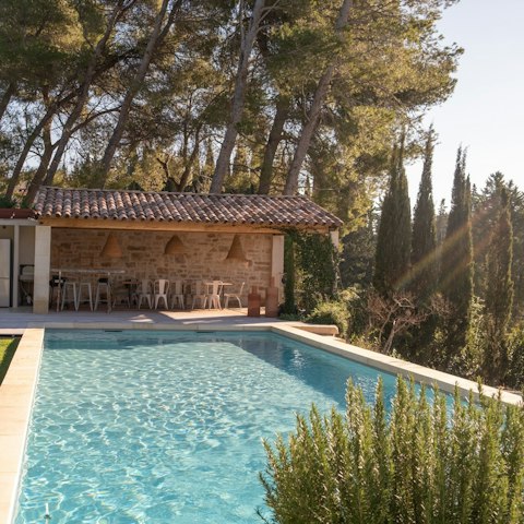 Savour the sunshine as you swim in the pool