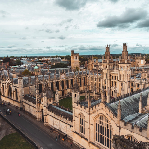 Mosey into the heart of Oxford, around a twenty-five-minute walk away