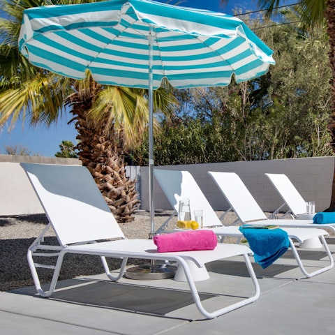 Soak up the sun on the loungers
