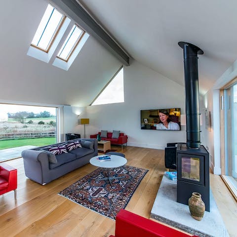 Hunker down beside the log-burner for a cosy night in