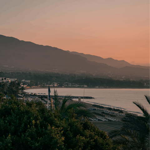 Head into the centre of glitzy Marbella, just a ten-minute drive away