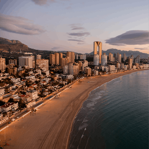 Explore the beaches of the Costa Blanca, just two kilometres away