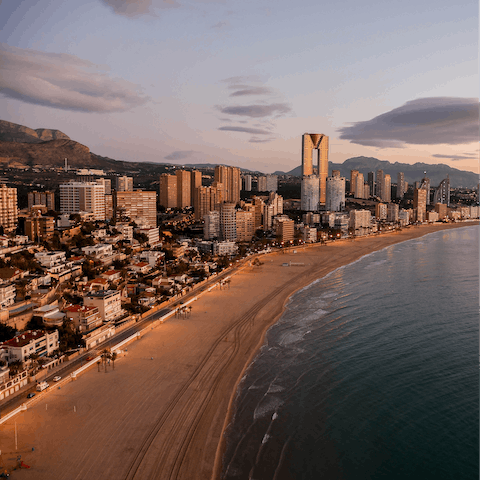 Explore the beaches of the Costa Blanca, just two kilometres away