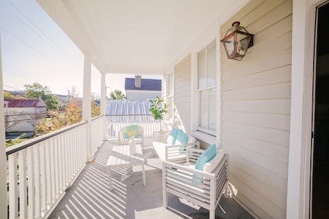 Wind down on the idyllic porch after an exciting day