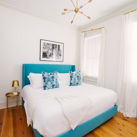 Sink into a pile of cushions and pillows