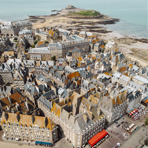 Explore the old town of Saint-Malo, a short drive away
