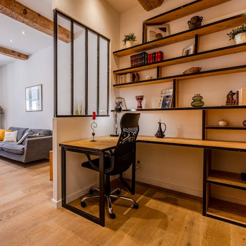 Get some work done at the dedicated work space