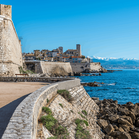 Explore the waterfront of Antibes, just minutes away