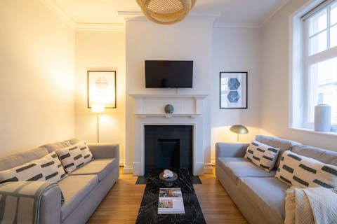 Kick back and relax with your holiday read in the serene living room