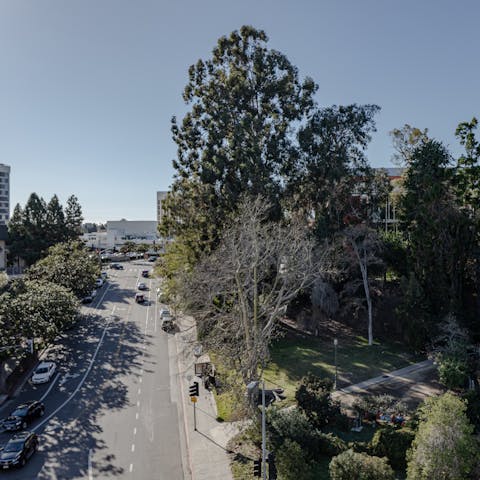 The building is just a step away from Botanical Garden and Geffen Playhouse Theater