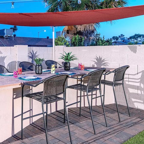 Share alfresco meals in the garden