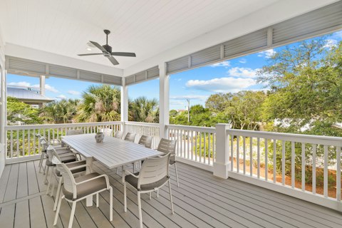 Share alfresco meals in the fresh coastal air
