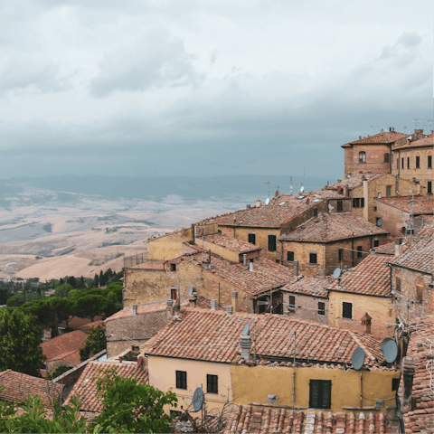 Discover the hilltop town of Volterra – a 12-kilometre drive away
