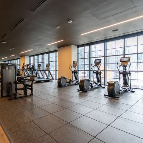 Make use of the building's fully-equipped gym