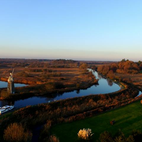 Drive over to the Norfolk Broads in under five minutes and explore the waterways