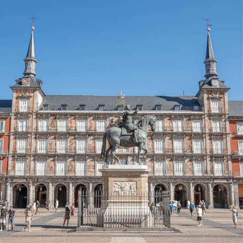 Stroll a few minutes to Plaza Mayor for a spot of people-watching