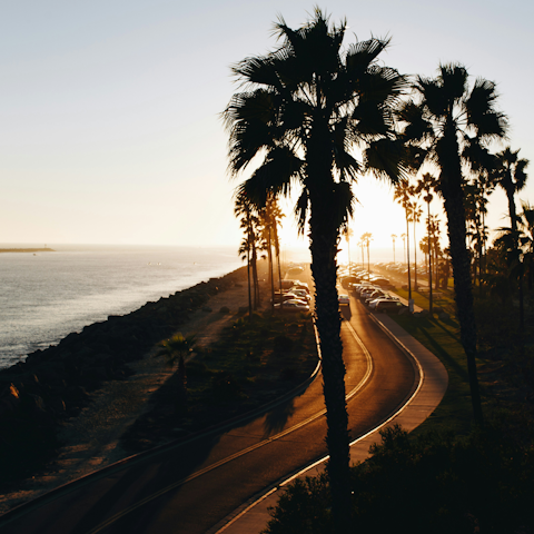 Stroll the boardwalk at Mission Beach, an eight-minute drive away
