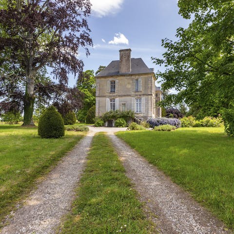 Wander around the romantic setting of the chateau's gardens