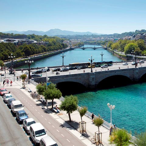 Enjoy a slow stroll along the riverside that's just outside your door